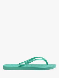 Havaianas Slim Flip Flops, Metallic Green