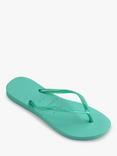 Havaianas Slim Flip Flops, Metallic Green