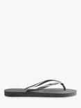 Havaianas Slim Metallic Flip Flops, Steel Grey