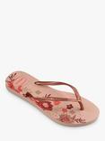 Havaianas Slim Organic Floral Flip Flops, Blush/Multi