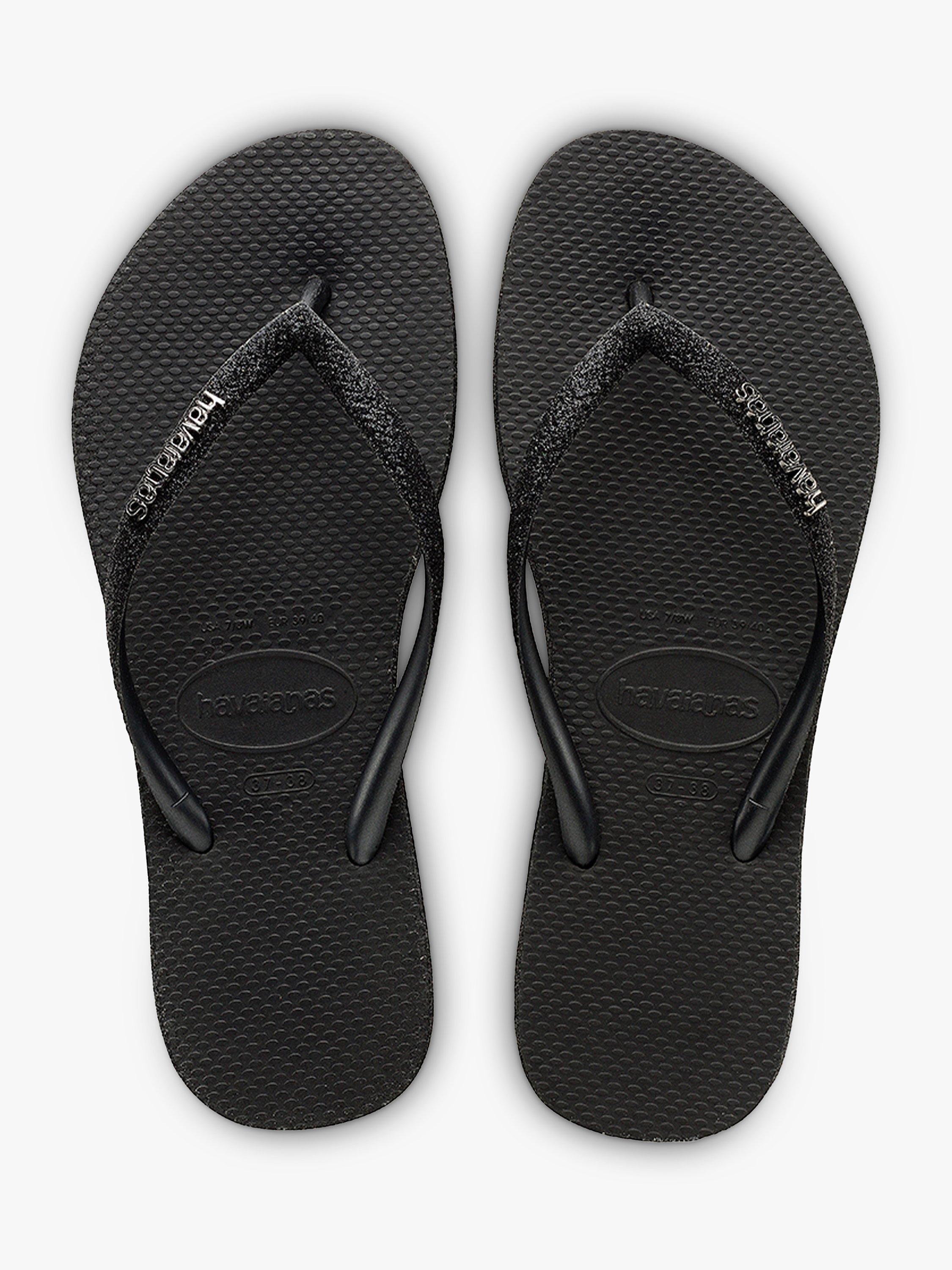 Havaianas Slim Flip Flops, Black, S