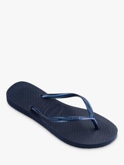Havaianas Slim Flip Flops - view 2, Navy Blue