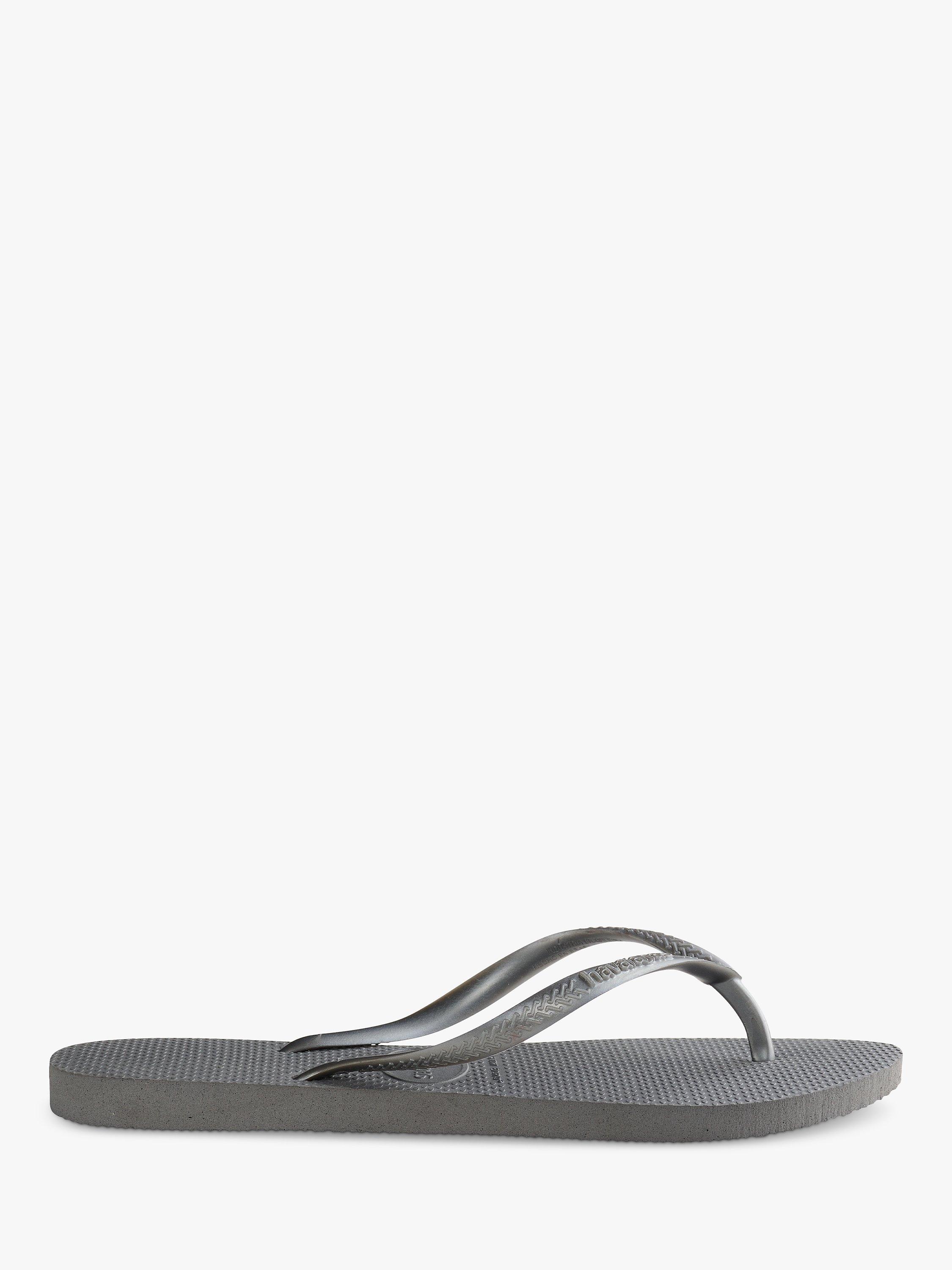 Product image 1 of 6, which shows Havaianas Slim Flip Flops, Steel Grey, S