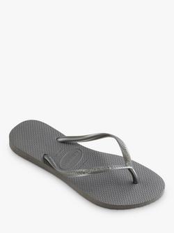 Havaianas Slim Flip Flops - view 2, Steel Grey