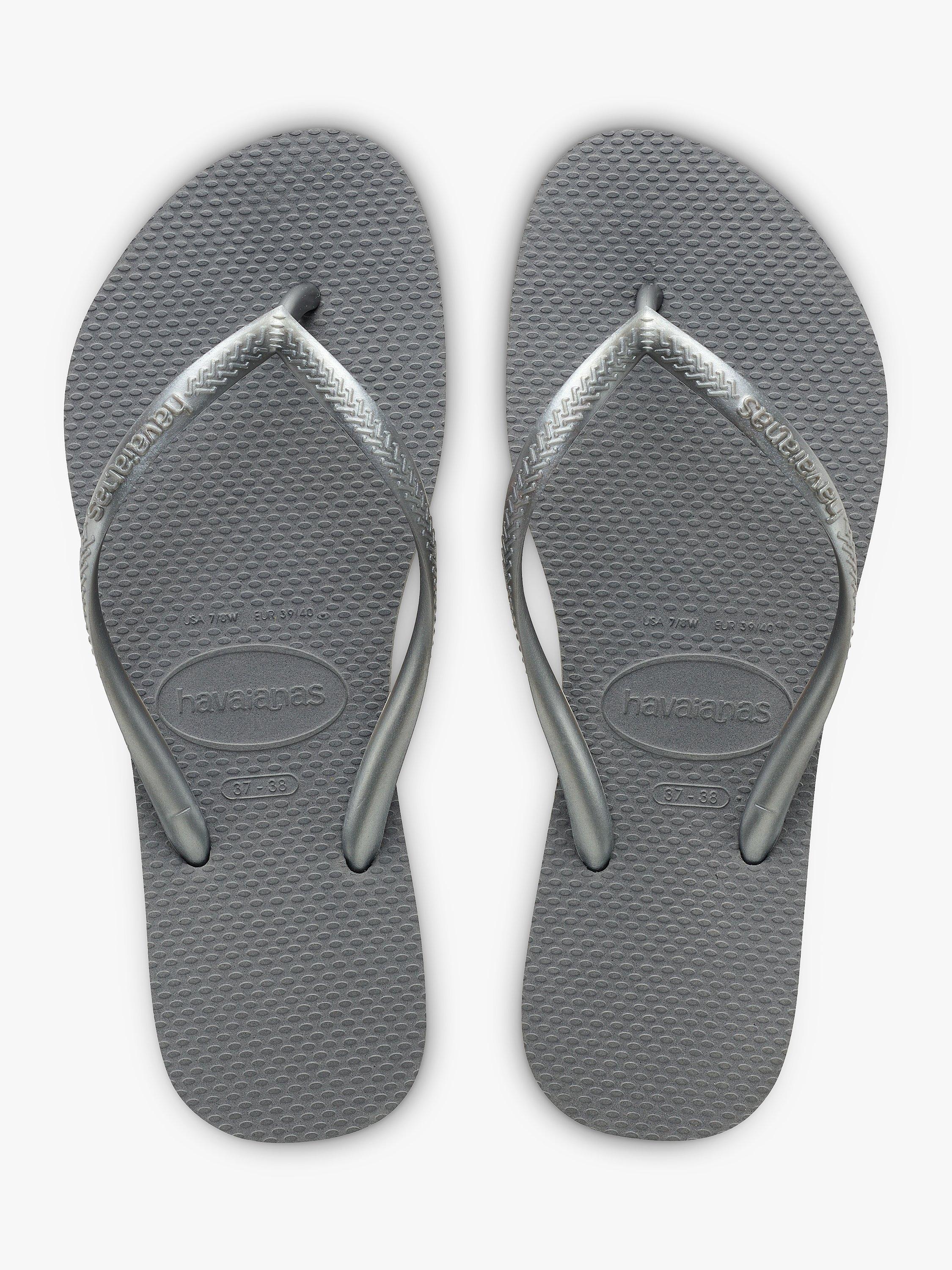 Product image 3 of 6, which shows Havaianas Slim Flip Flops, Steel Grey, S