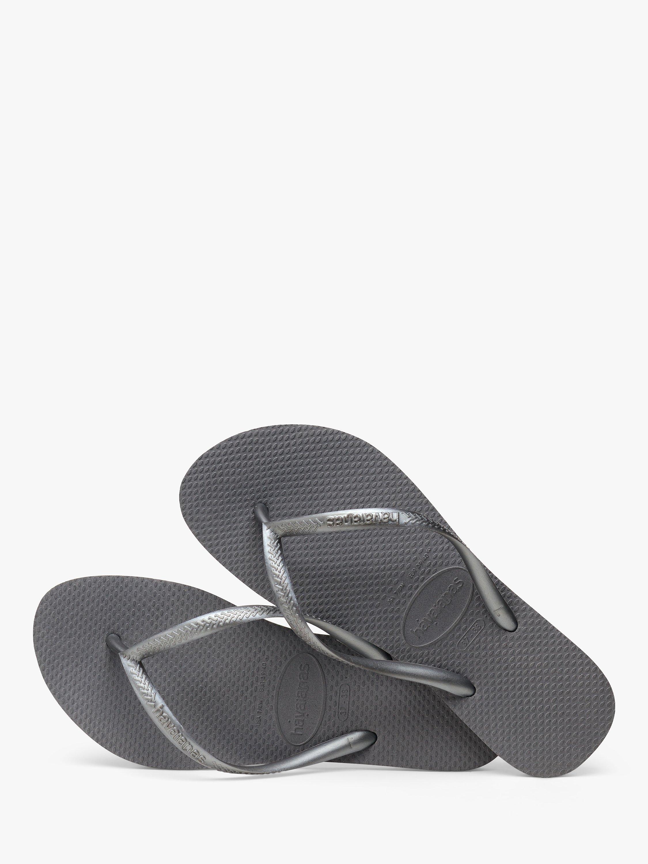 Product image 4 of 6, which shows Havaianas Slim Flip Flops, Steel Grey, S
