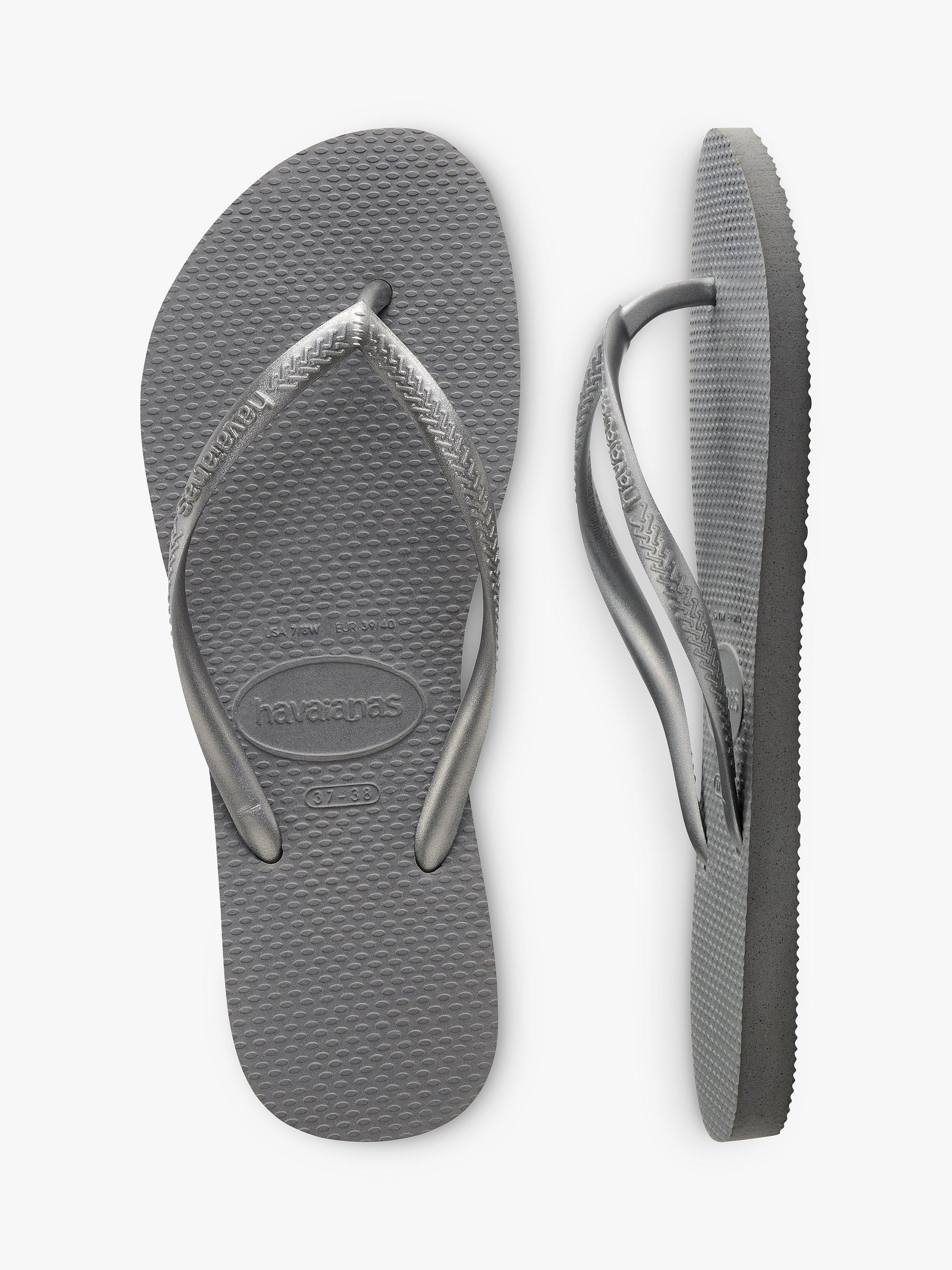 Product image 5 of 6, which shows Havaianas Slim Flip Flops, Steel Grey, S