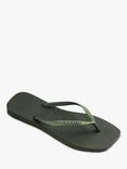Havaianas Square Toe Glitter Flip Flops