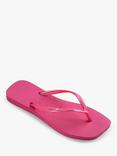 Havaianas Square Toe Flip Flops, Pink Flux