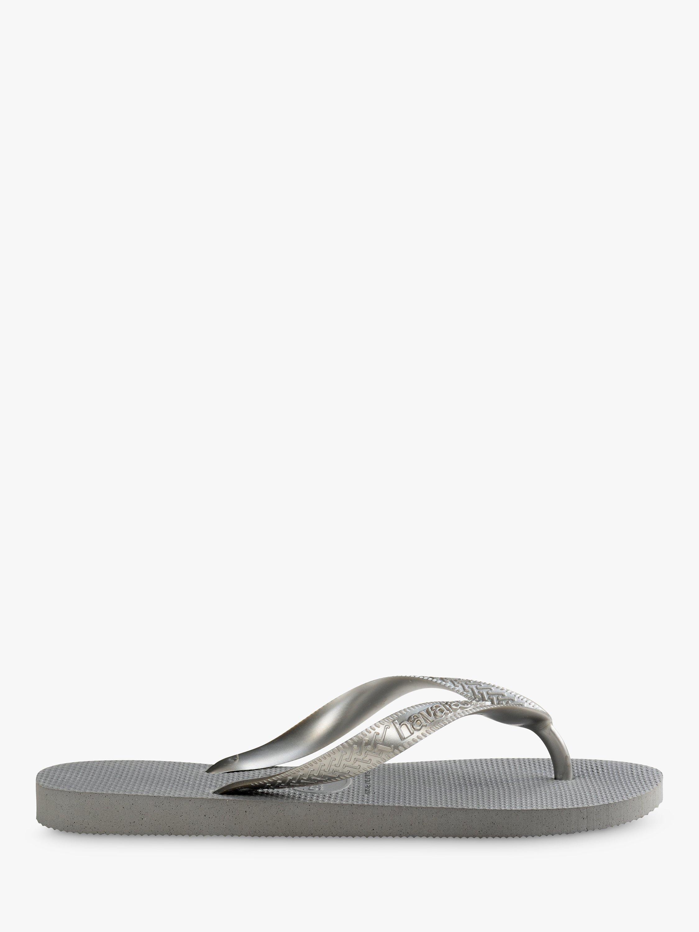 Silver havaiana flip flops online