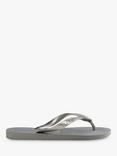 Havaianas Metallic Flip Flops, Silver