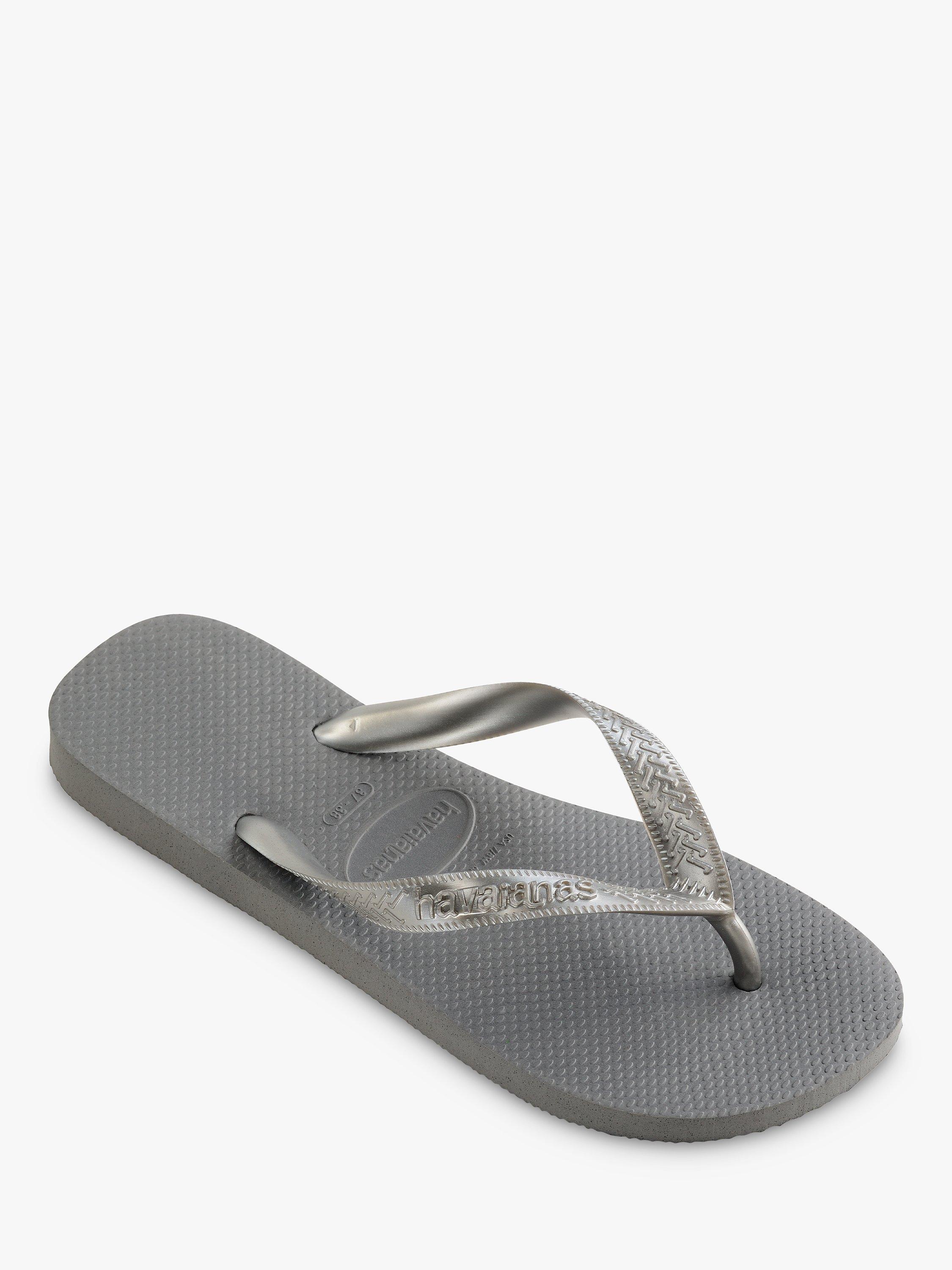 Havaianas Metallic Flip Flops Silver