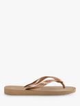 Havaianas Metallic Flip Flops, Rose Gold