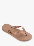 Havaianas Metallic Flip Flops, Rose Gold