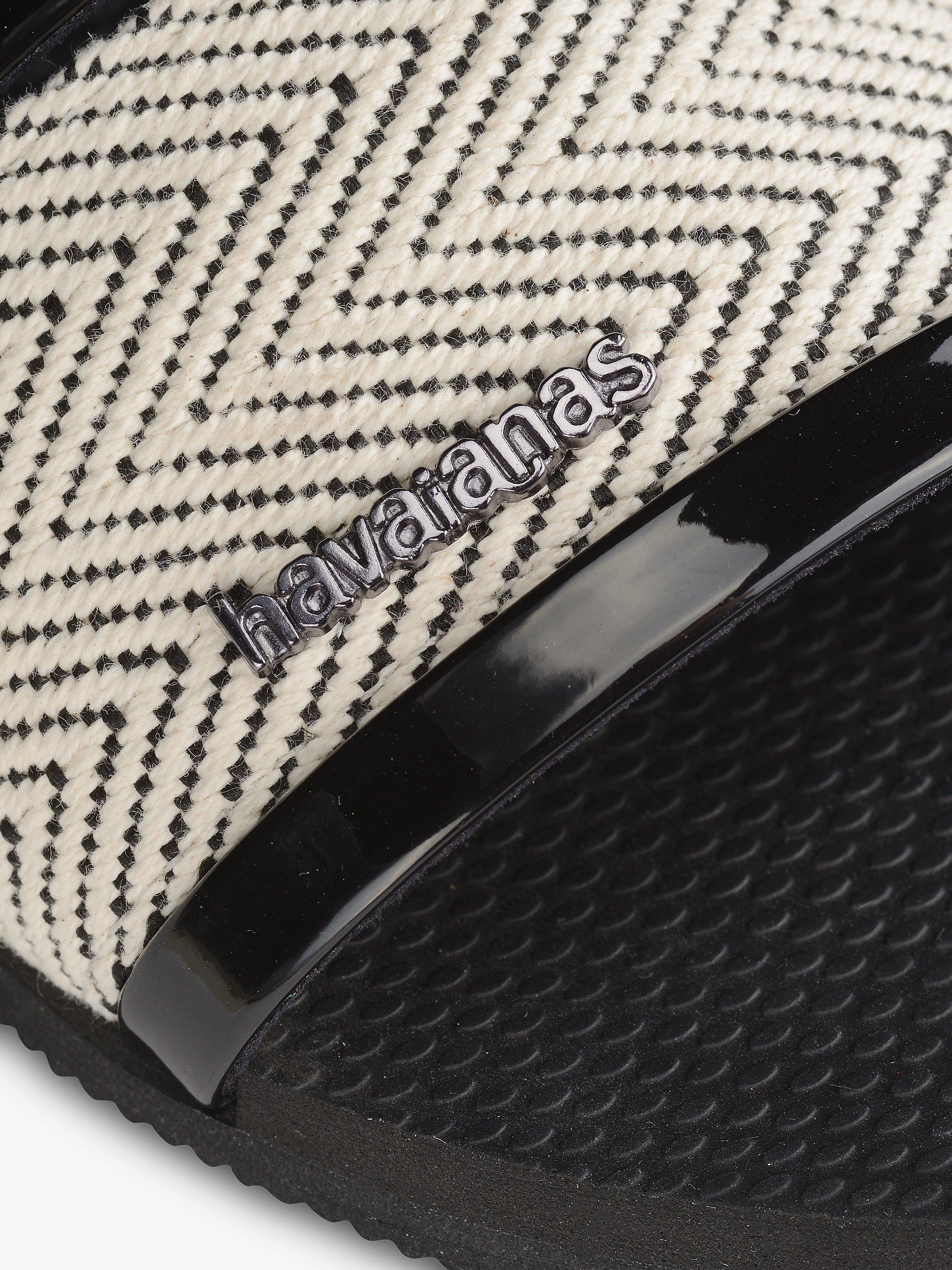 Product image 6 of 6, which shows Havaianas Trancoso Slider Sandals, Black, S