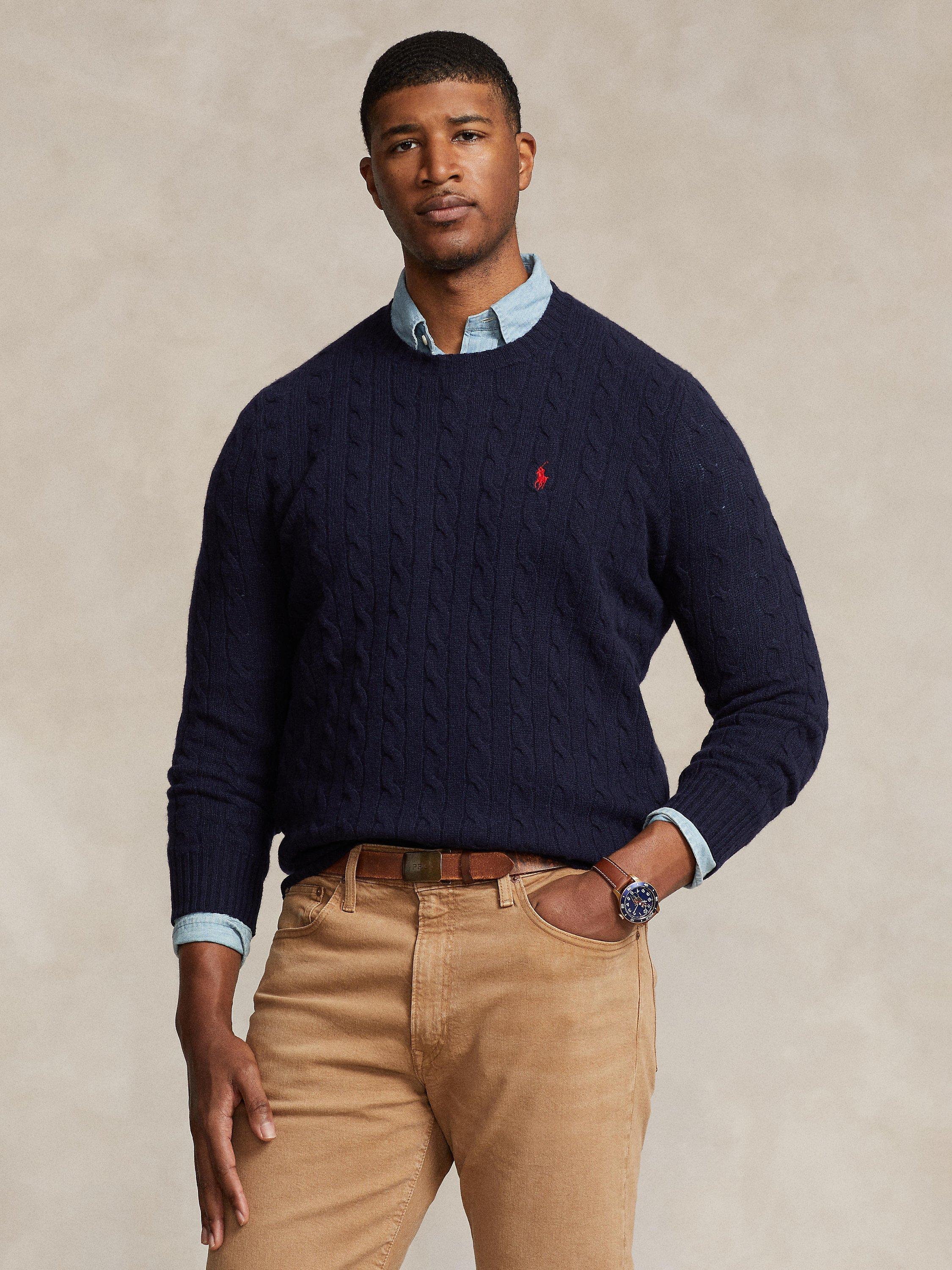 Polo cable knit sweater best sale