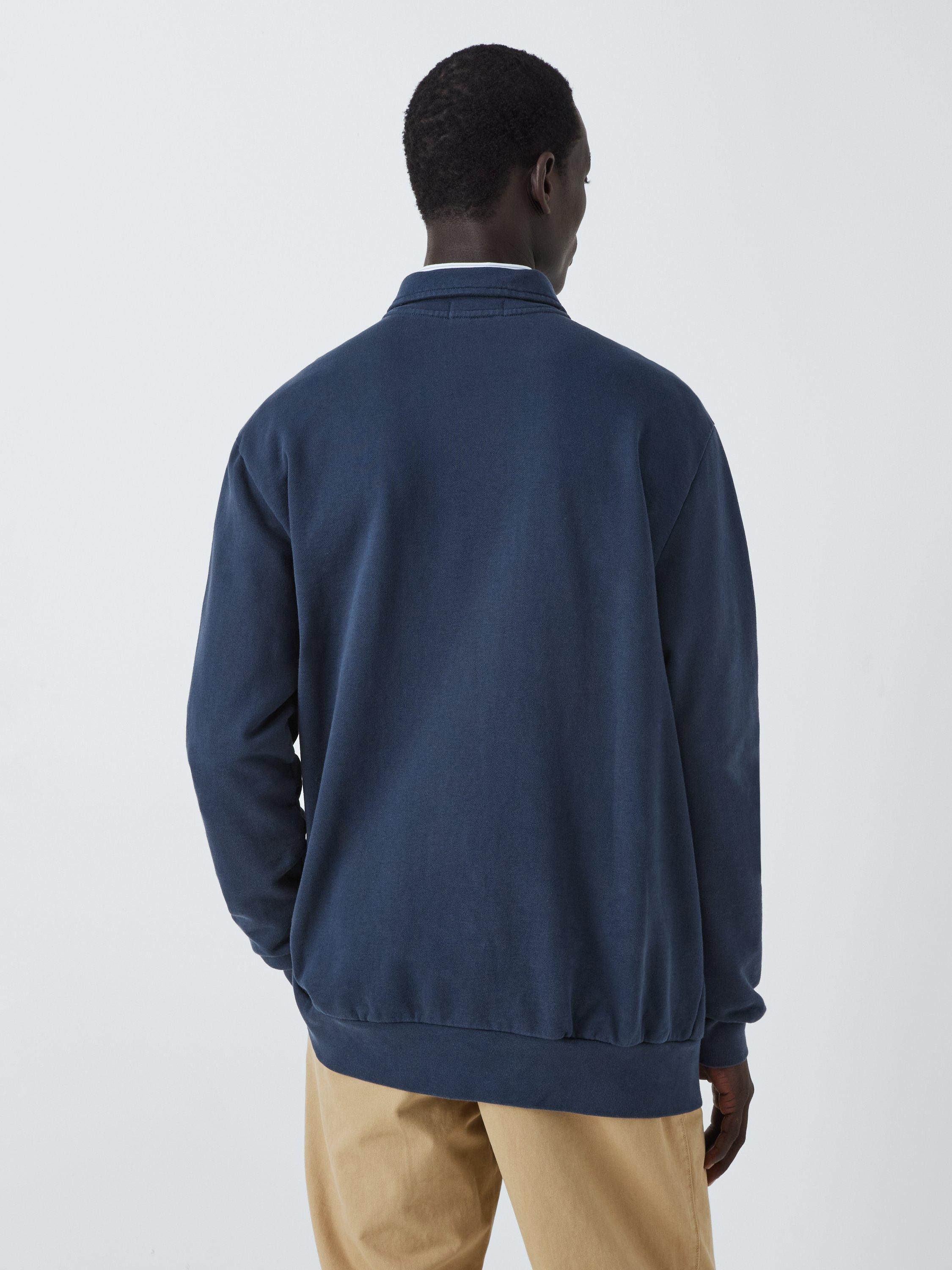 Product image 2 of 6, which shows Polo Ralph Lauren Loopback Cotton Long Sleeve Polo Shirt, Cruise Navy, S