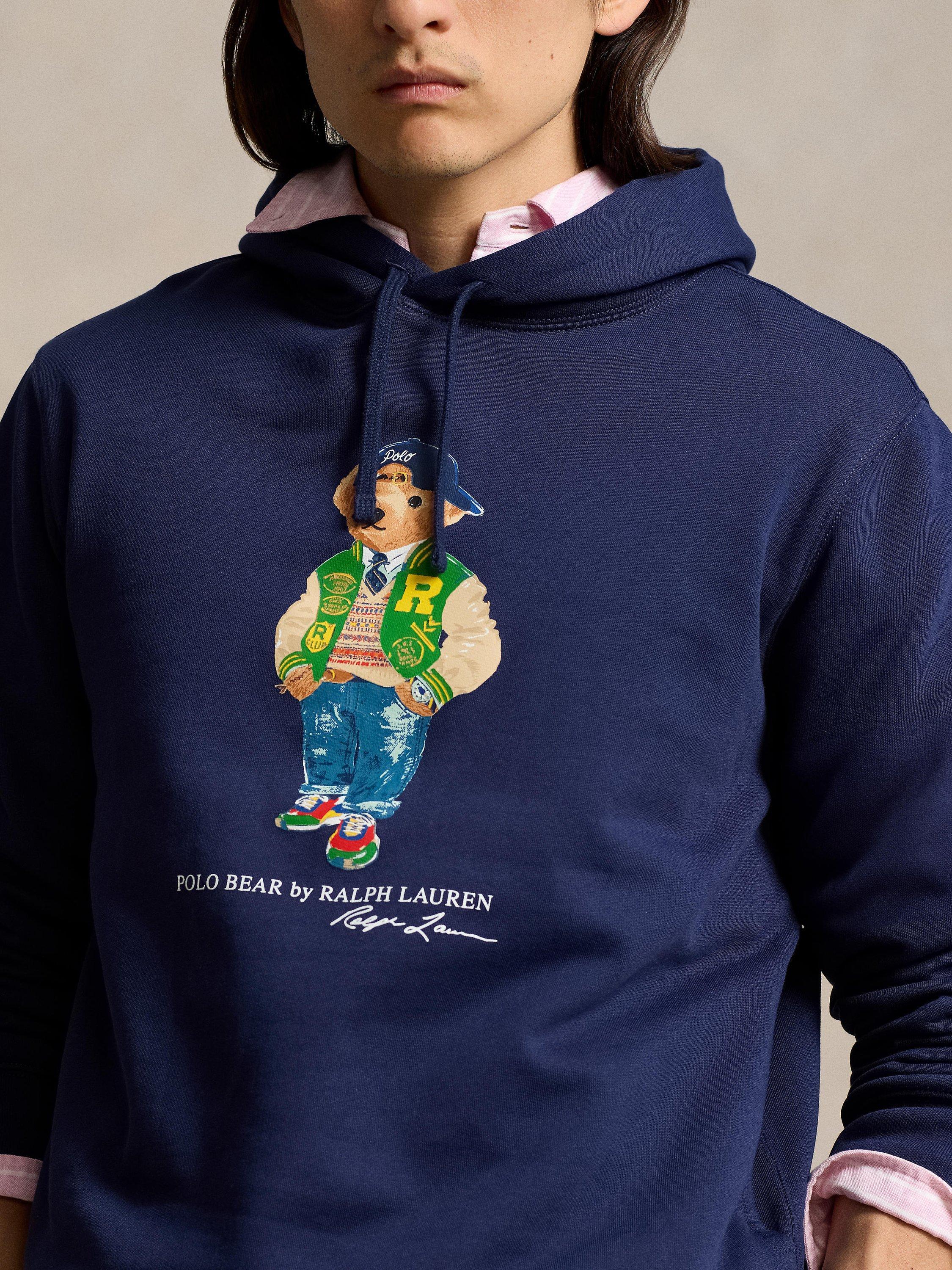 Polo bear hoodie navy hotsell