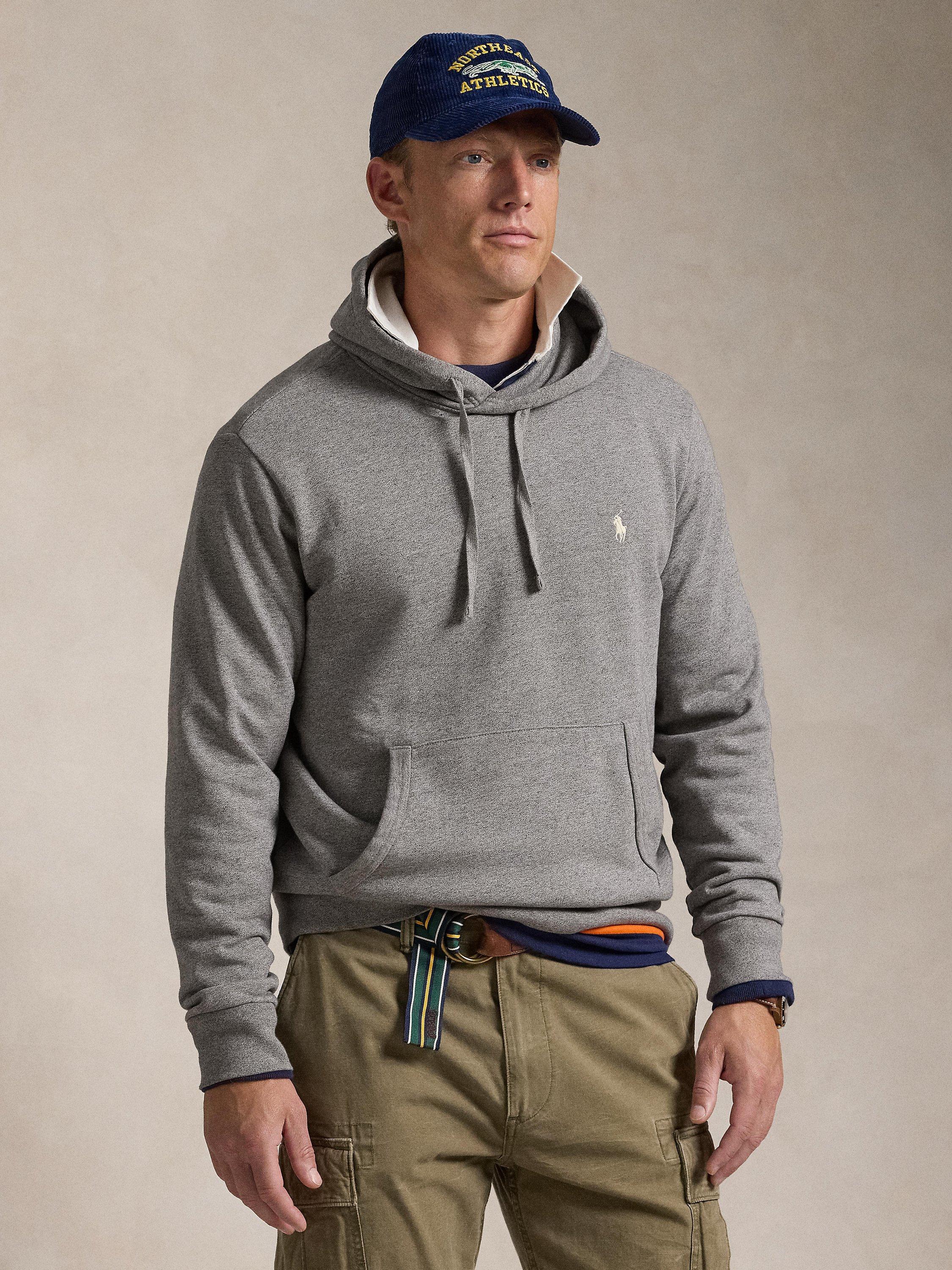Polo Ralph Lauren Loopback Cotton Hoodie, Cruise Navy, Dark Vintage Heather