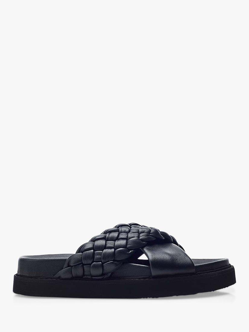 Moda in Pelle Aimee Leather Slider Sandals, Black
