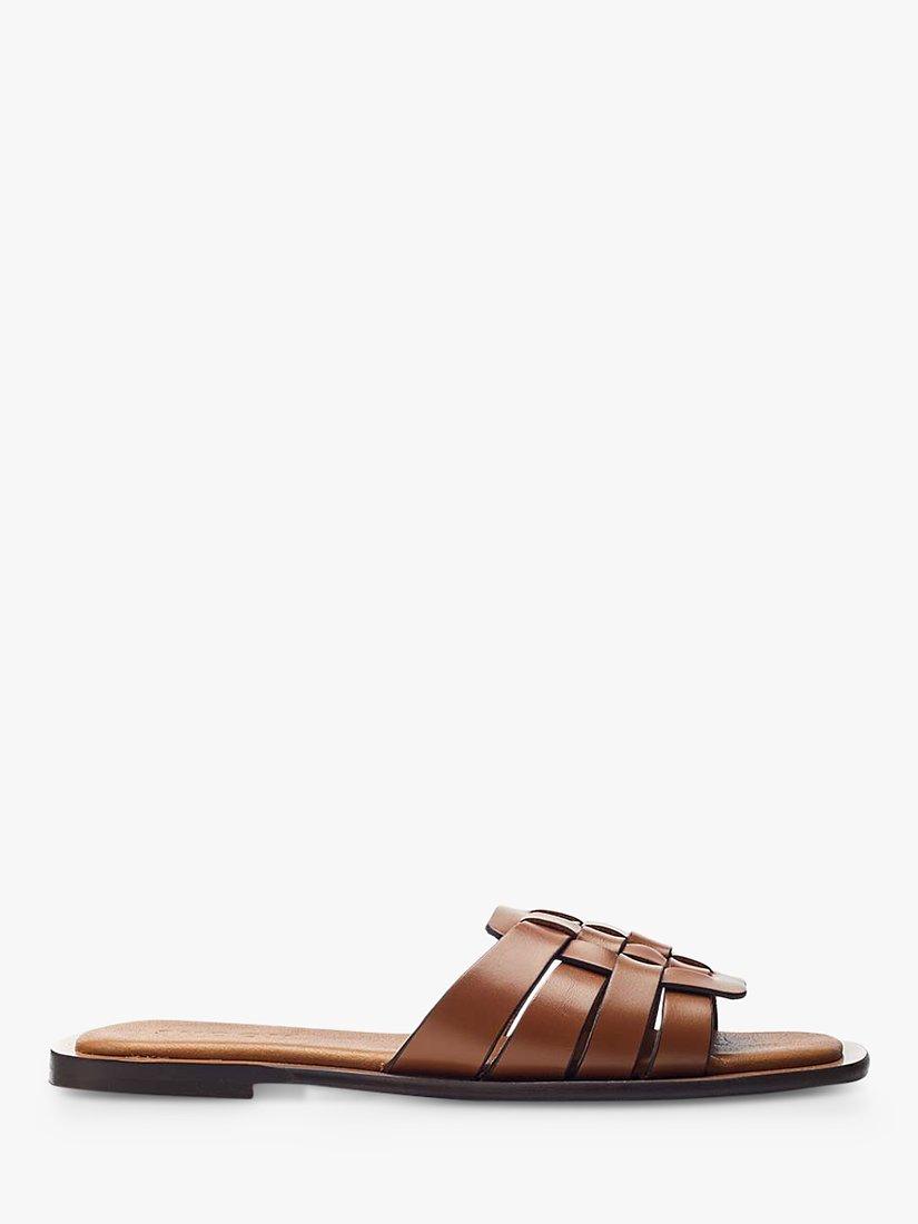 Moda in Pelle Athol Slider Leather Sandals Tan