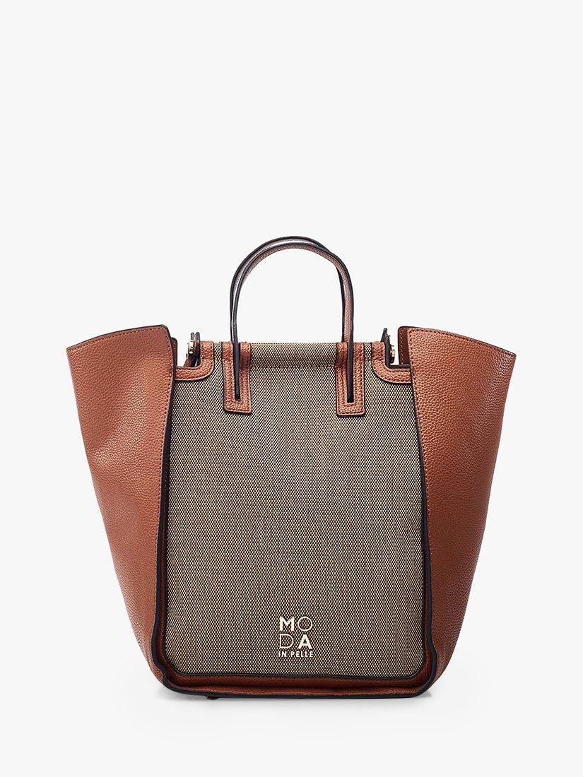 Moda in Pelle Phoenix Tote Bag, Tan