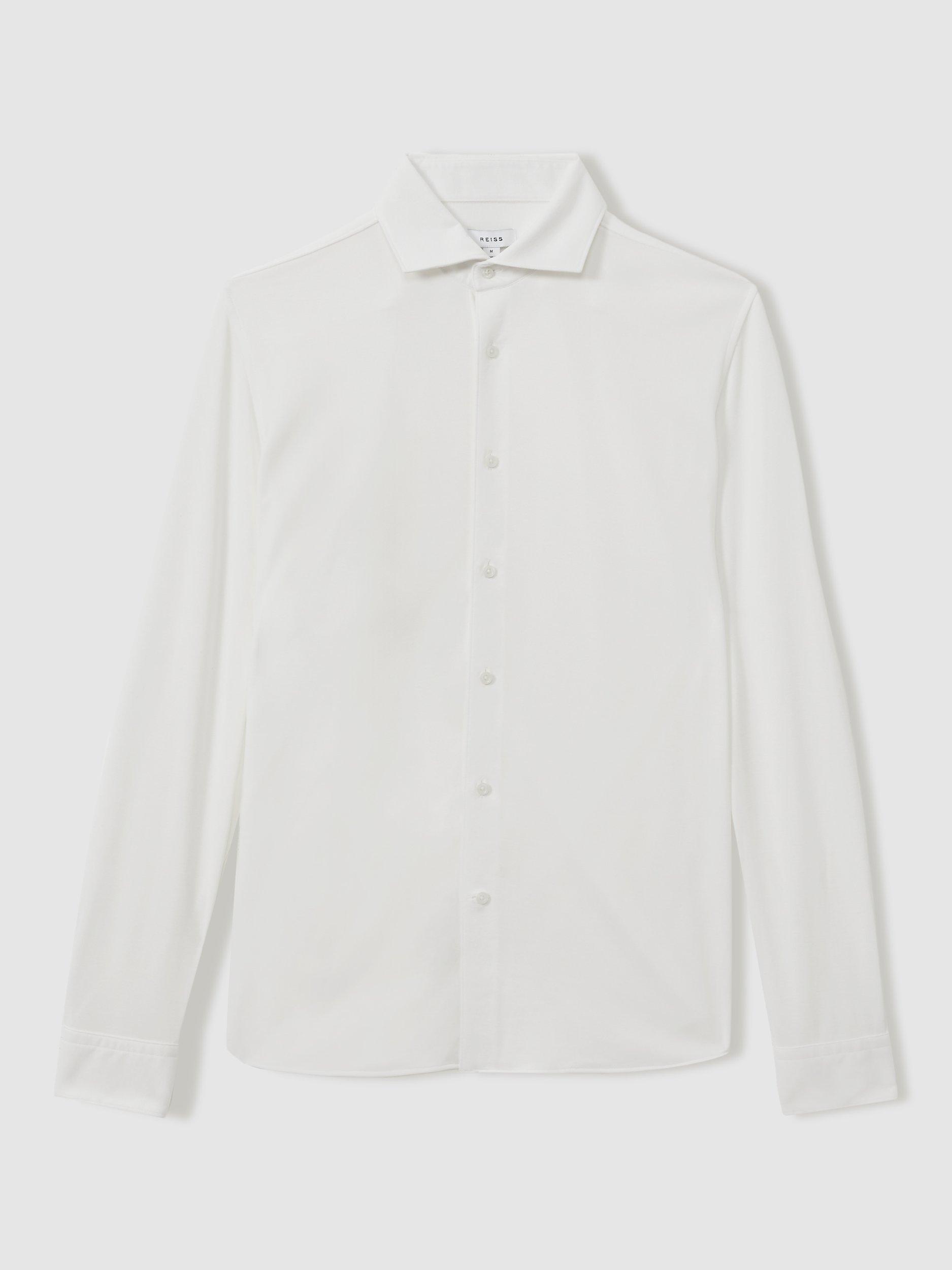 Product image 3 of 5, which shows Reiss Bobby Regular Fit Shirt, White, XS