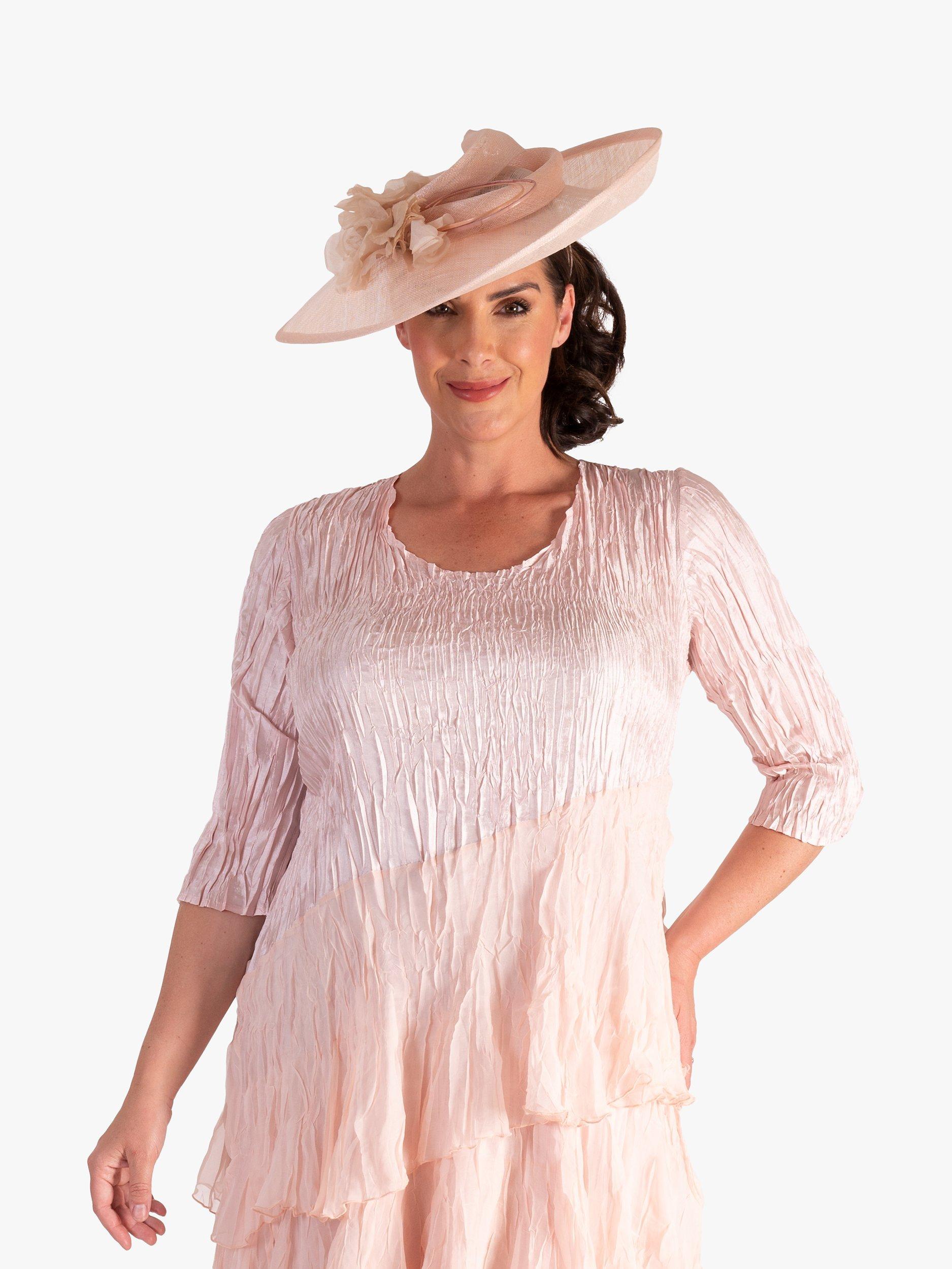 chesca Flower & Quills Hat Fascinator, Blush Pink