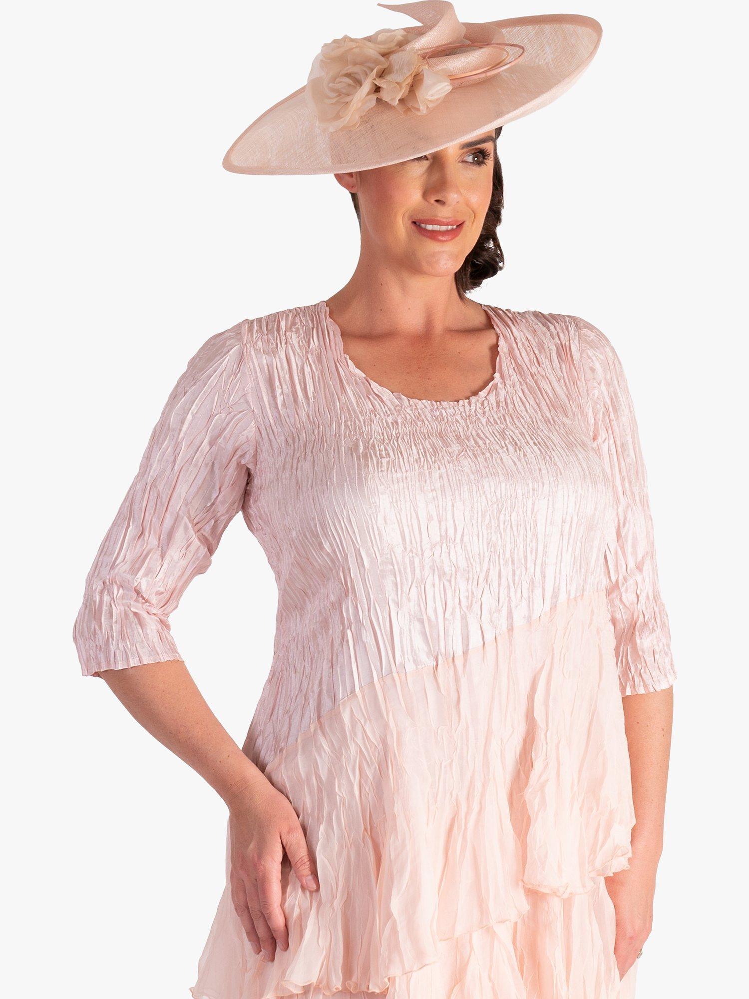 chesca Flower & Quills Hat Fascinator, Blush Pink