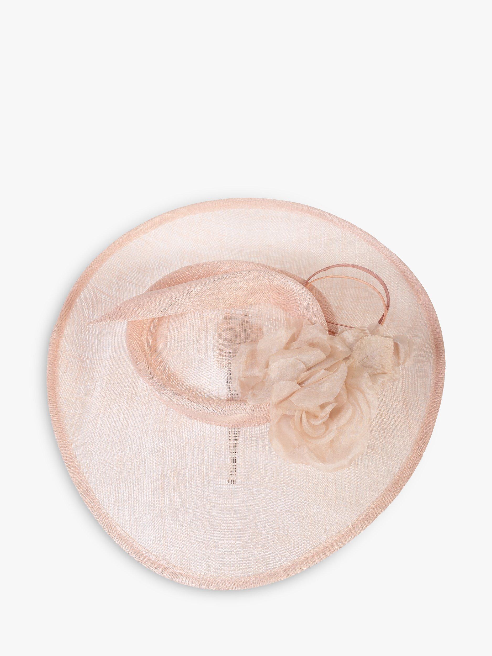 chesca Flower & Quills Hat Fascinator, Blush Pink