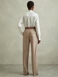 Reiss Sadie Double Pleat Trousers, Neutral