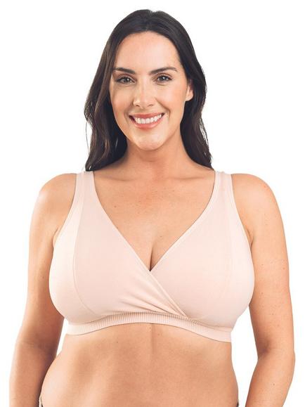 Royce Mia Non-Padded Organic Cotton Wirefree Bra, Blush
