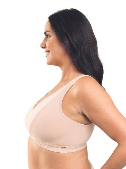 Royce Mia Non-Padded Organic Cotton Wirefree Bra - view 2, Blush