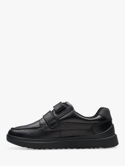 Clarks Kids' Keelan Flare Leather School Shoes, Black Leather - view 2, Black Leather