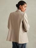 Reiss Harriet Double Breasted Jacket, Neutral