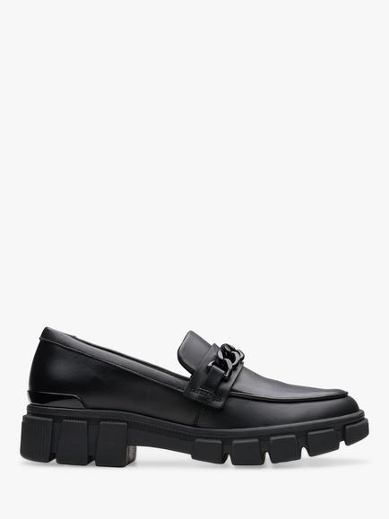 Clarks Kids' Evyn Walk Leather School Loafers, Black, Black Leather