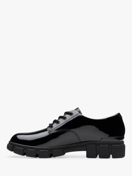 Clarks Kids' Evyn Lace School Shoes, Black - view 2, Black
