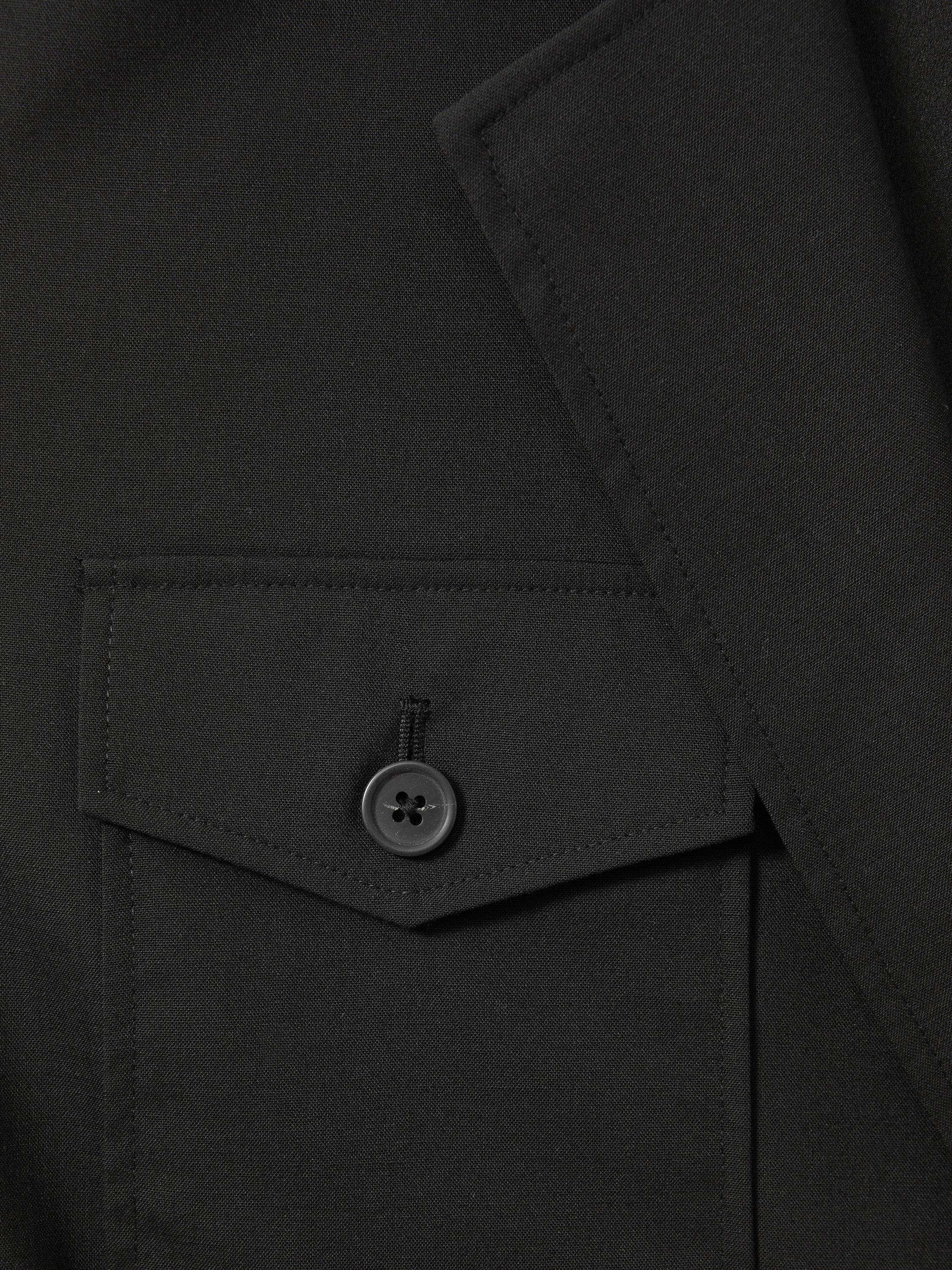 Product image 4 of 5, which shows Reiss Kimora Button Front Dress, Black, 6