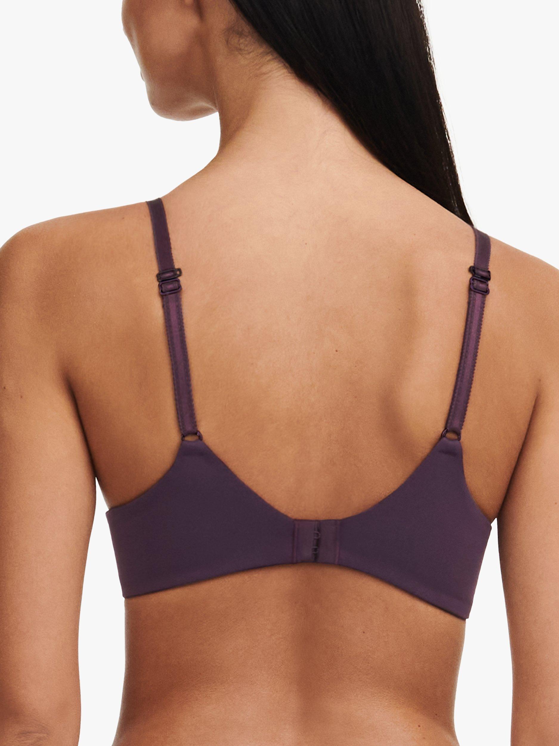 Product image 2 of 4, which shows Chantelle Norah Chic Plunge T-Shirt Bra, Aubergine, 32C