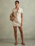 Reiss Solie Polo Shift Dress, Neutral