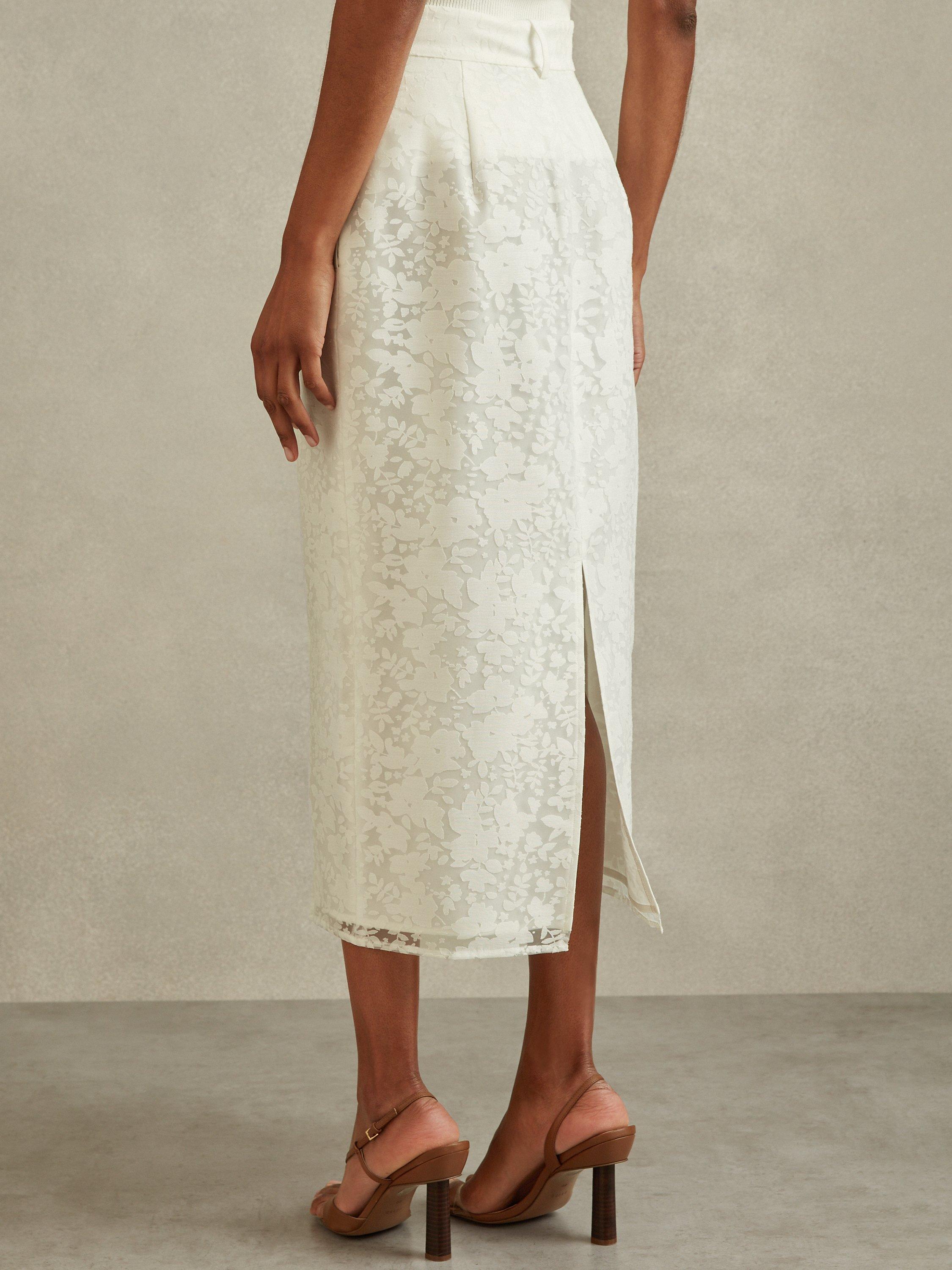 【海外限定】REISSスカート☆Denva Burnout Floral Midi Skirt i 海外限定】REISSスカート☆Denva Burnout Floral Midi Skirt i