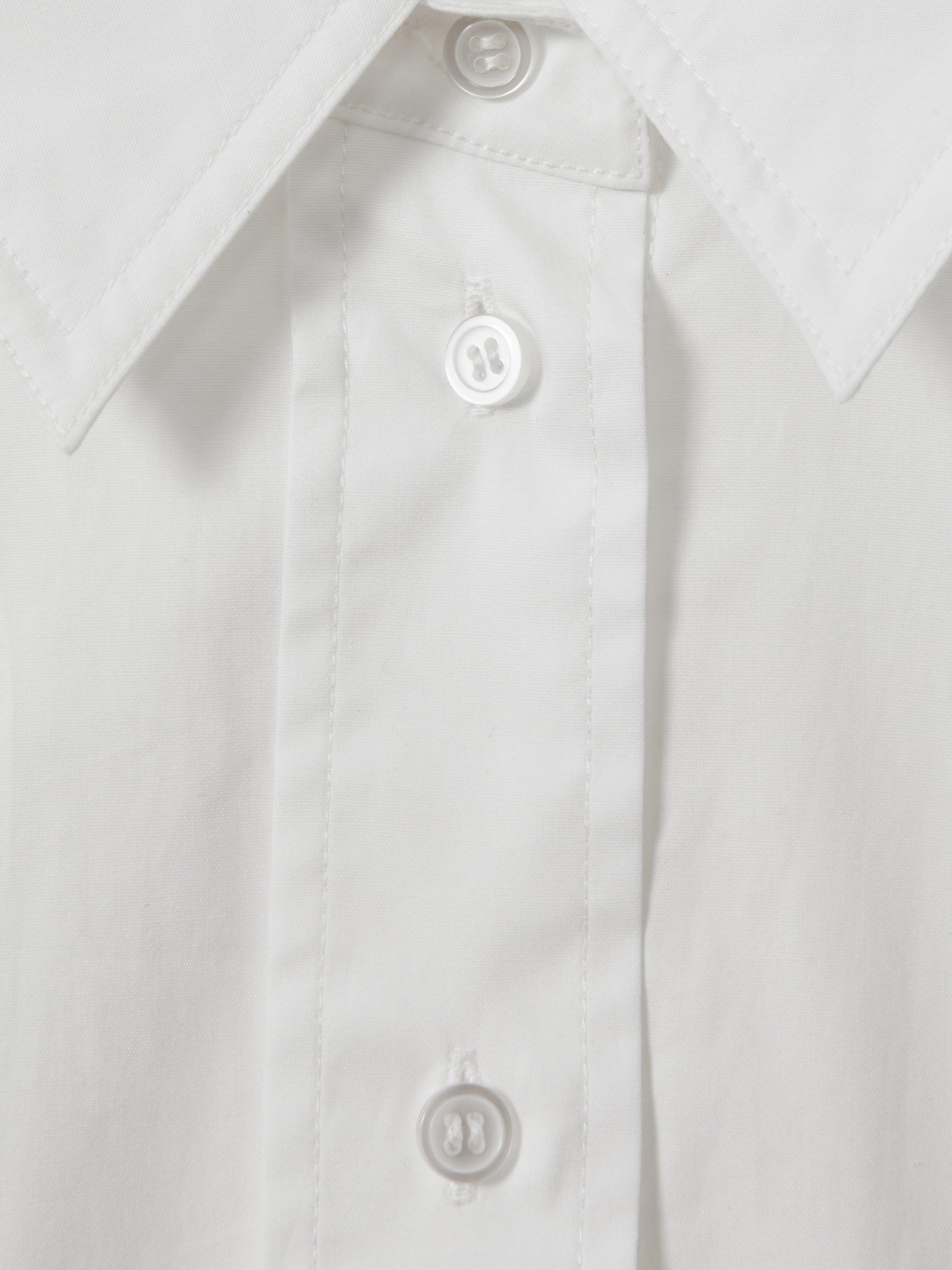 Reiss Edie Cotton Shirt, White, XS