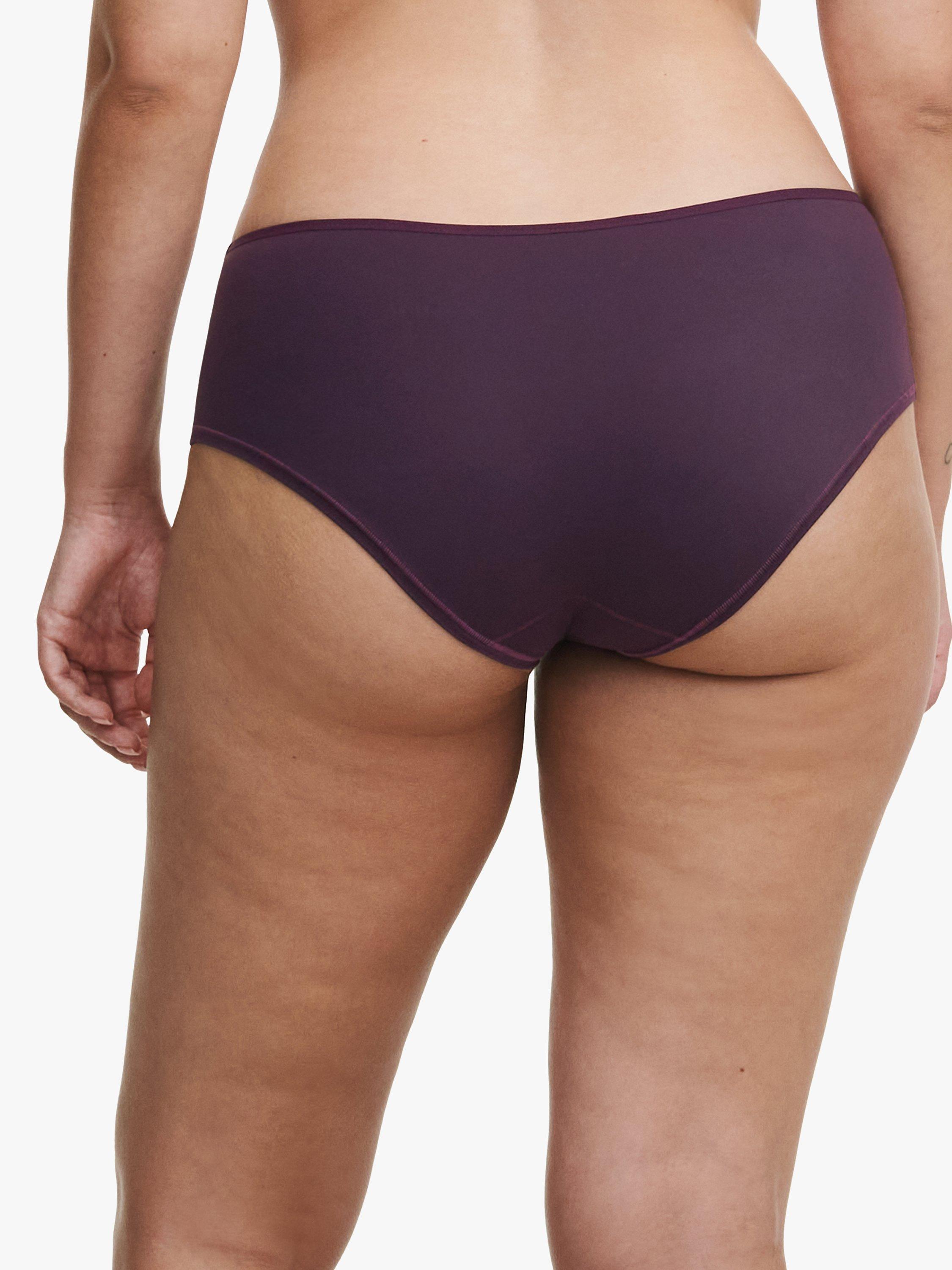 Product image 2 of 4, which shows Chantelle Norah Chic Soft Feel Shorty Knickers, Aubergine, XL