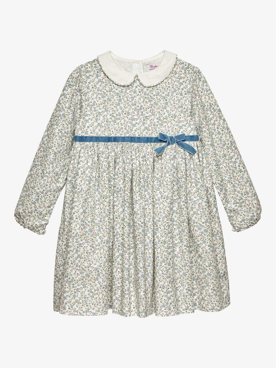 Product image 1 of 7, which shows Trotters Kids' Aubrey Floral Dress, Multi, 2 years
