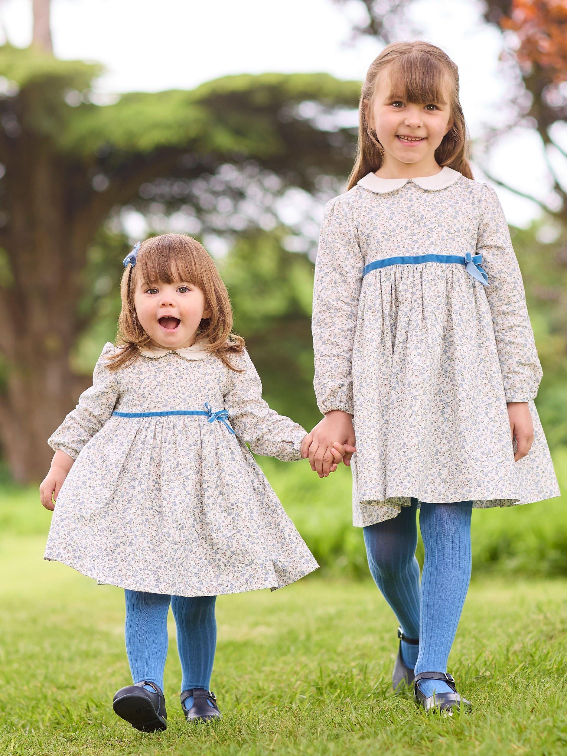 Product image 7 of 7, which shows Trotters Kids' Aubrey Floral Dress, Multi, 2 years