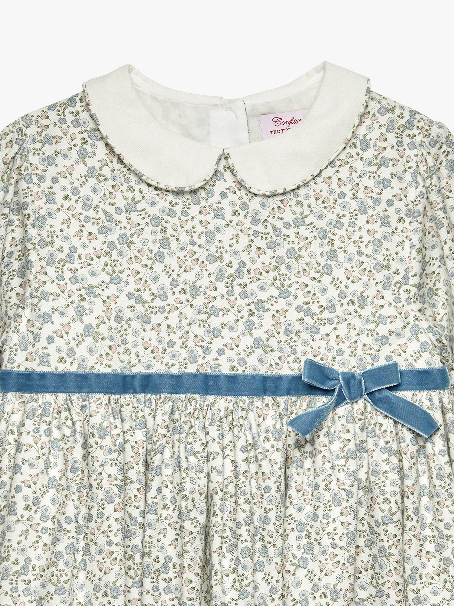 Product image 3 of 7, which shows Trotters Kids' Aubrey Floral Dress, Multi, 2 years