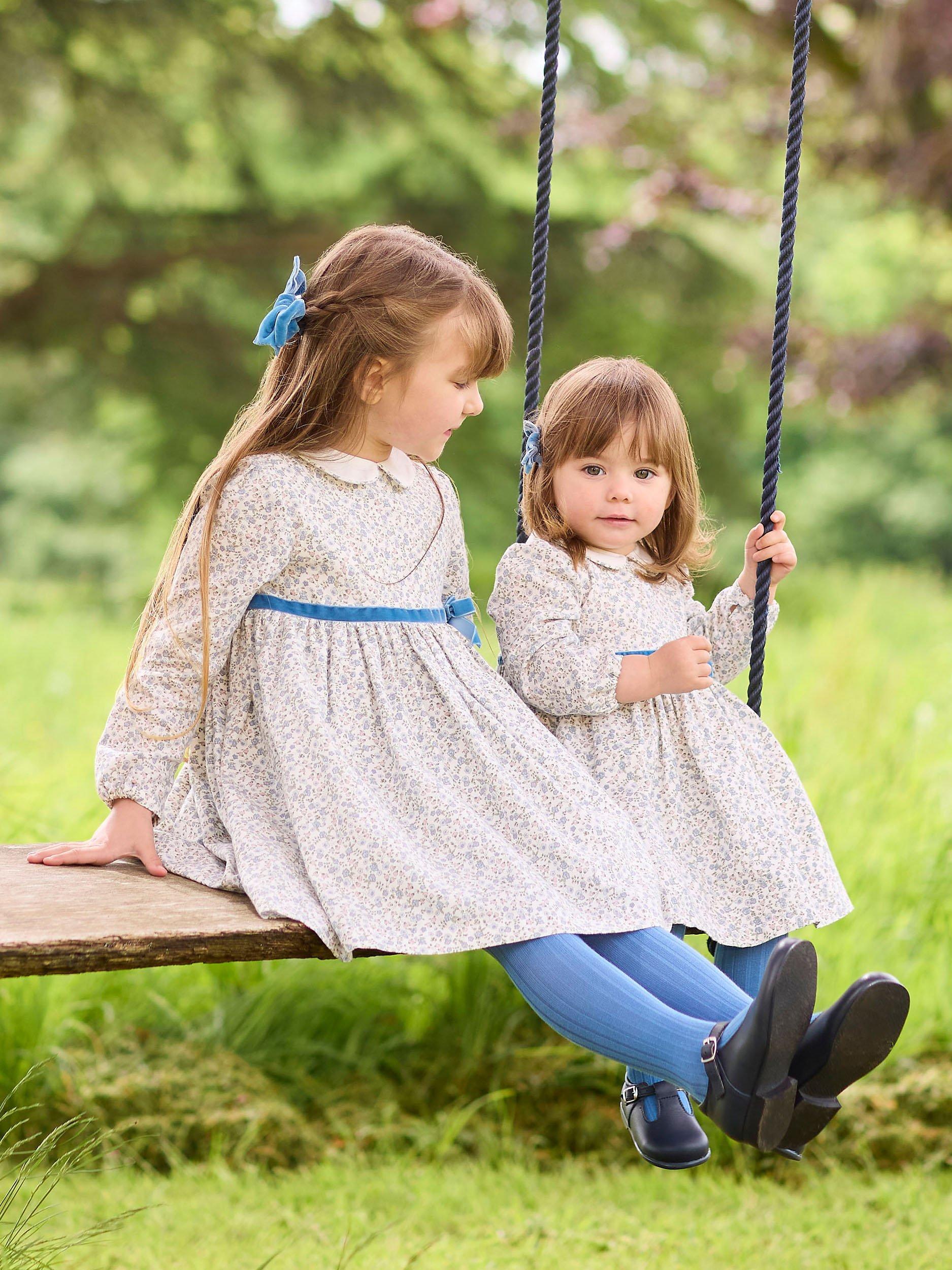 Product image 4 of 7, which shows Trotters Kids' Aubrey Floral Dress, Multi, 2 years
