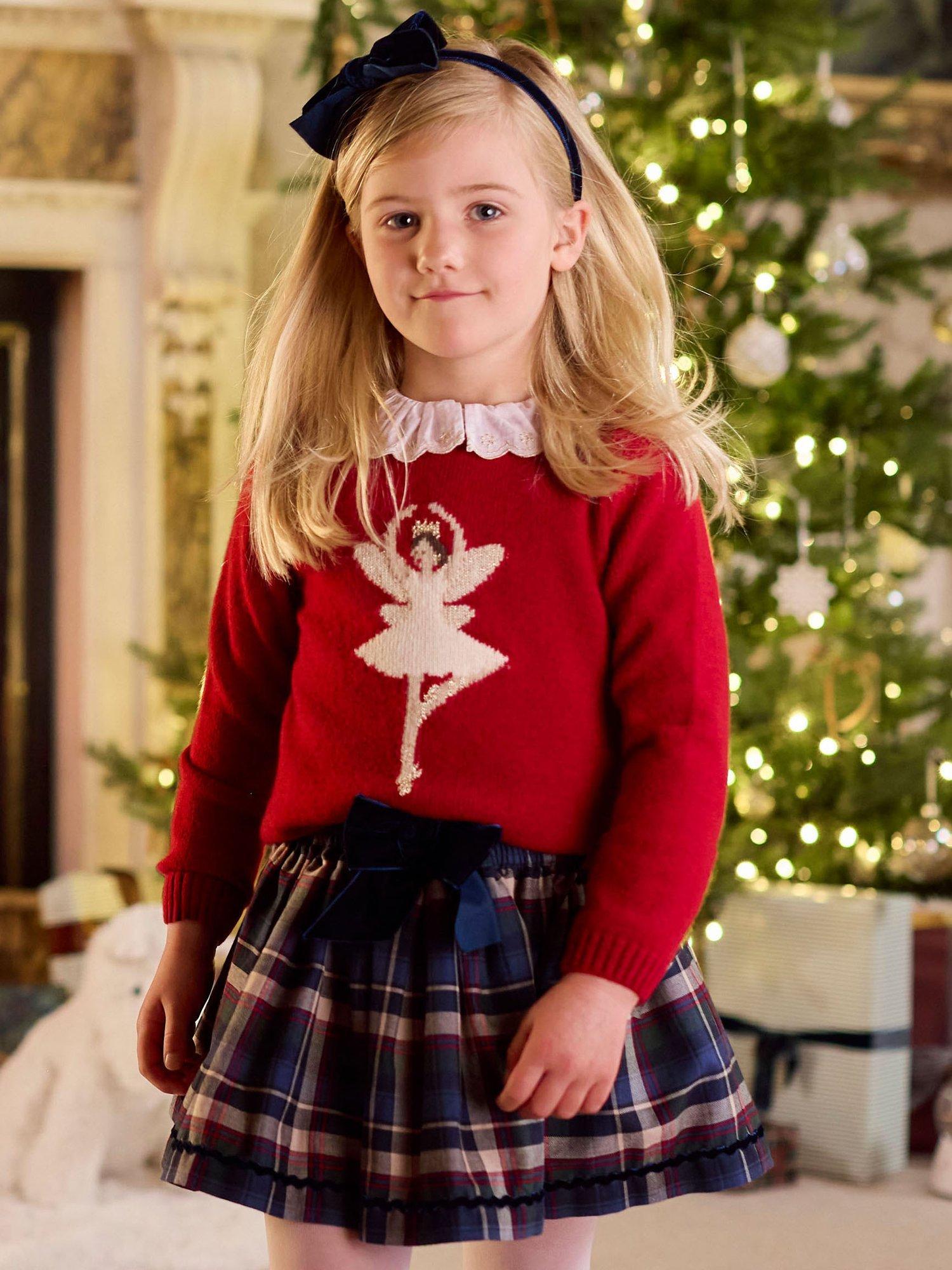 Product image 4 of 4, which shows Trotters Fairy Kids' Jumper, Crimson, 2-3 years