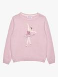 Trotters Kids' Ballerina Wool Blend Jumper, Pink