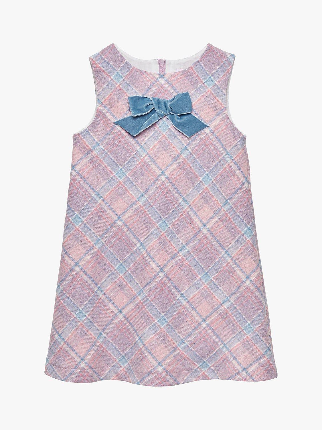 Pink check pinafore best sale